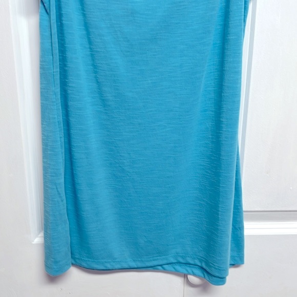 French Laundry Blue Ruffle Flutter Sleeve Top Size S NWT - Picture 7 of 7